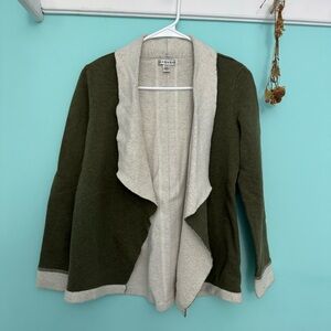 100% cotton Hannah army green cardigan